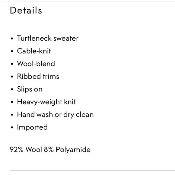 IRO PARIS NWT Yris Ecru Chunky Cable Knit Turtleneck Sweater Wool S - Picture 15 of 15